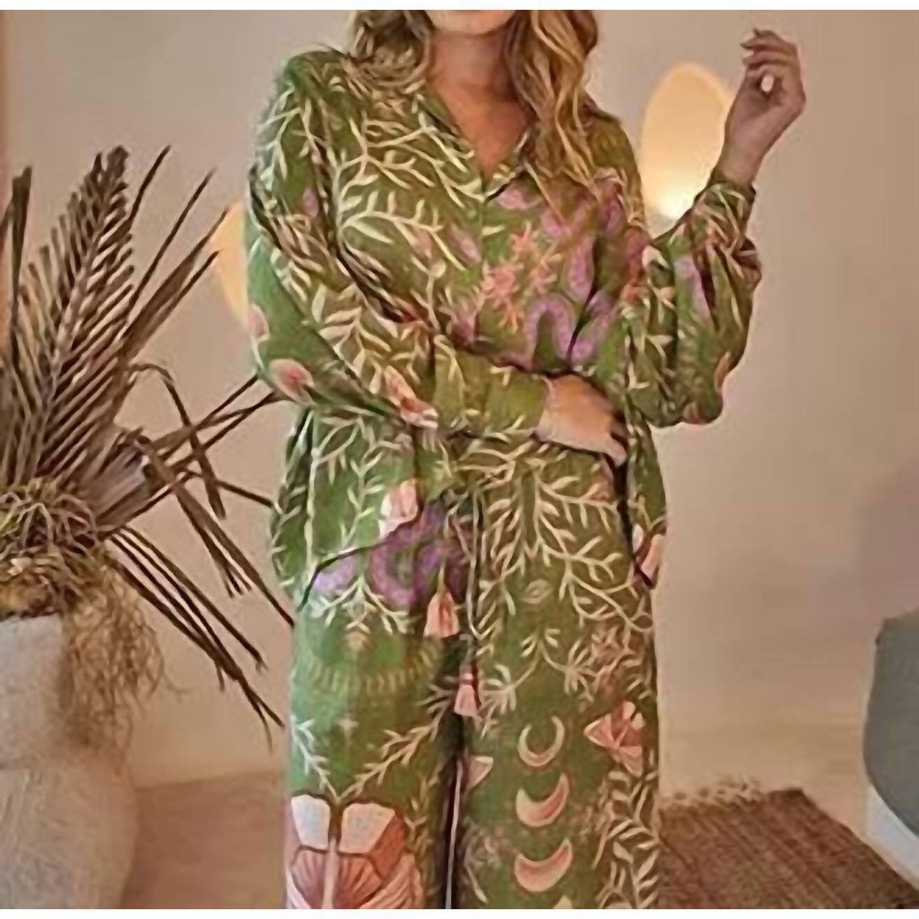 New Z&L Europe Papillon Asymmetrical Shirt In Geren